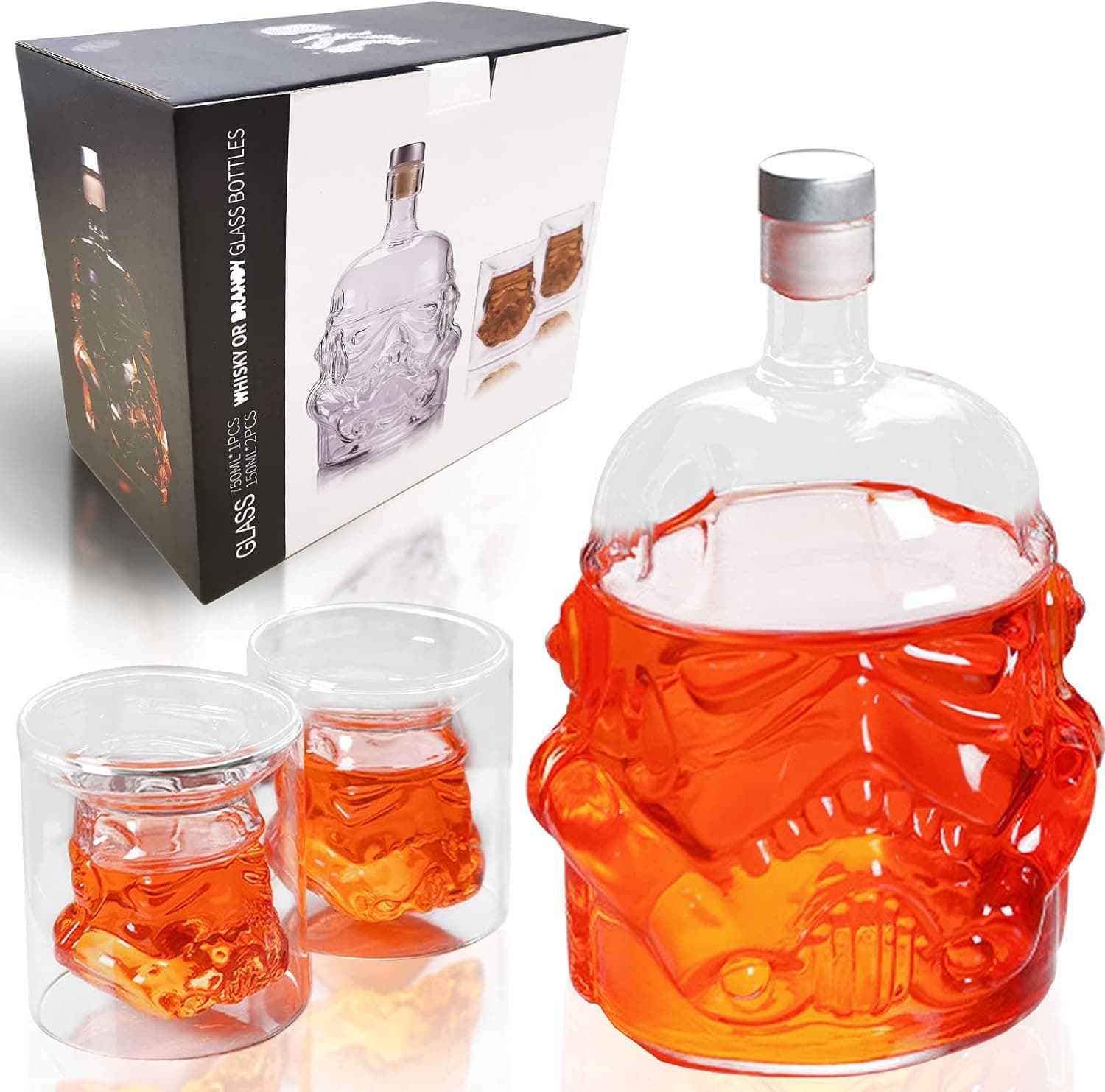Whiskey Decanter with 2 Glasses (750ML)