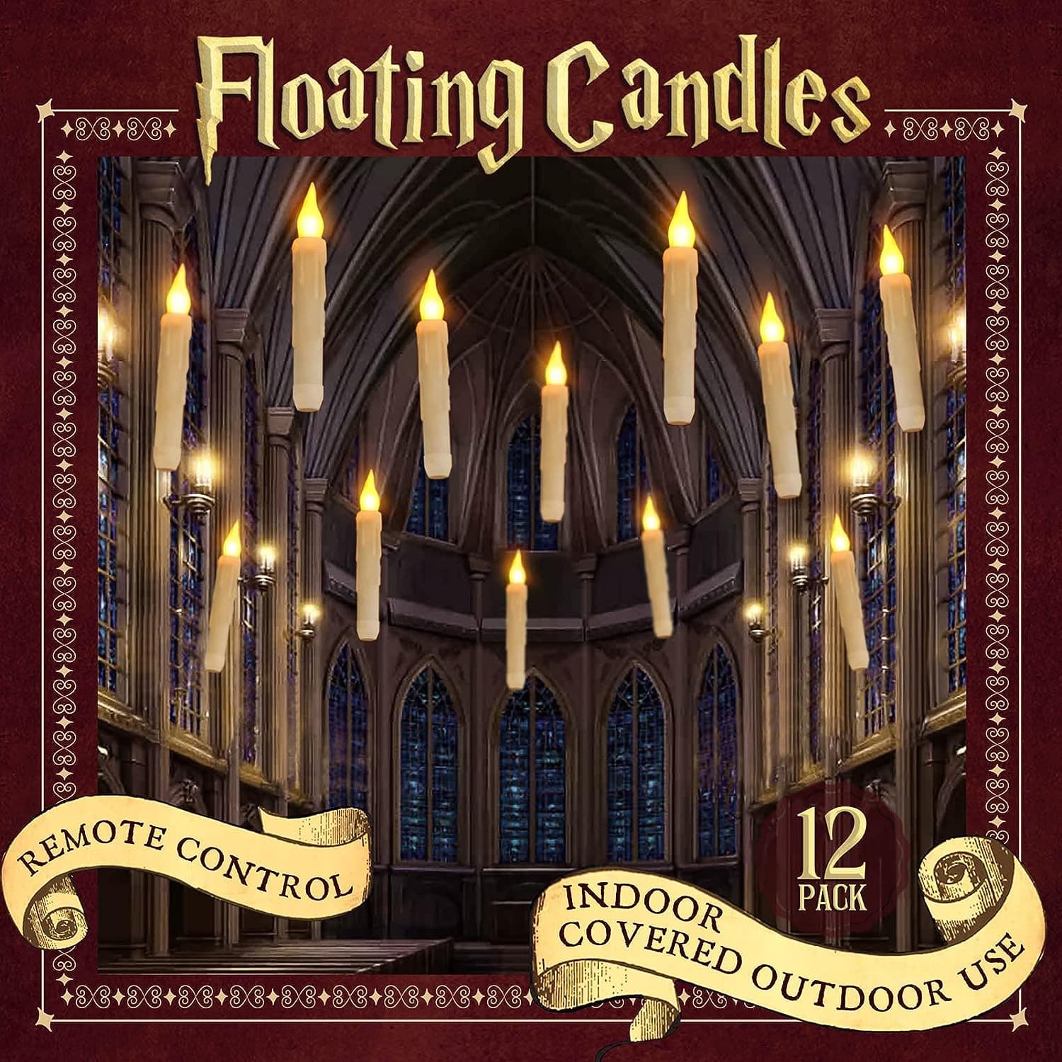 Floating LED Candles with Wand Remote Control