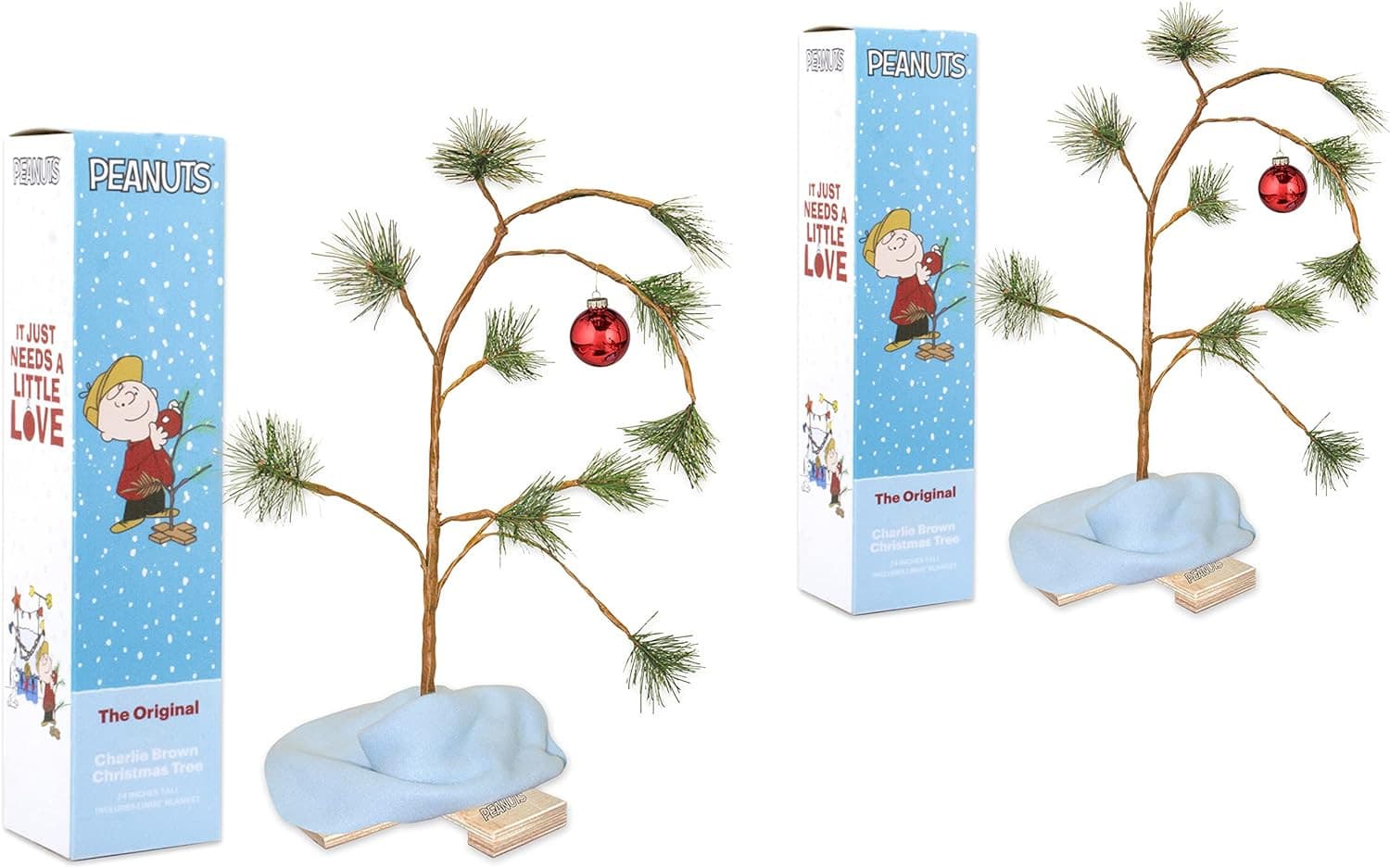 Charlie Brown Christmas Tree with Linus's Blanket