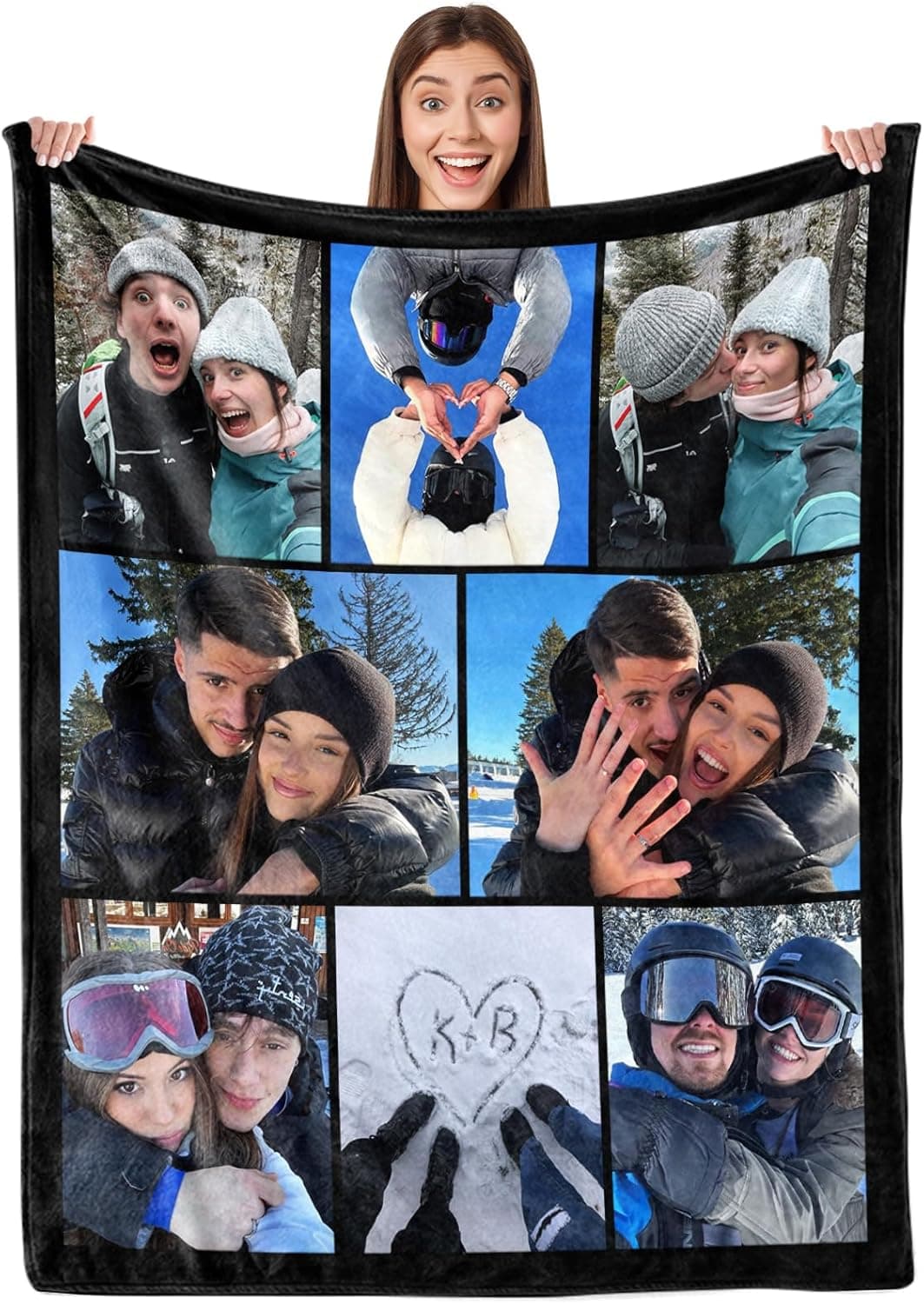 Custom Photo Blanket for Couples