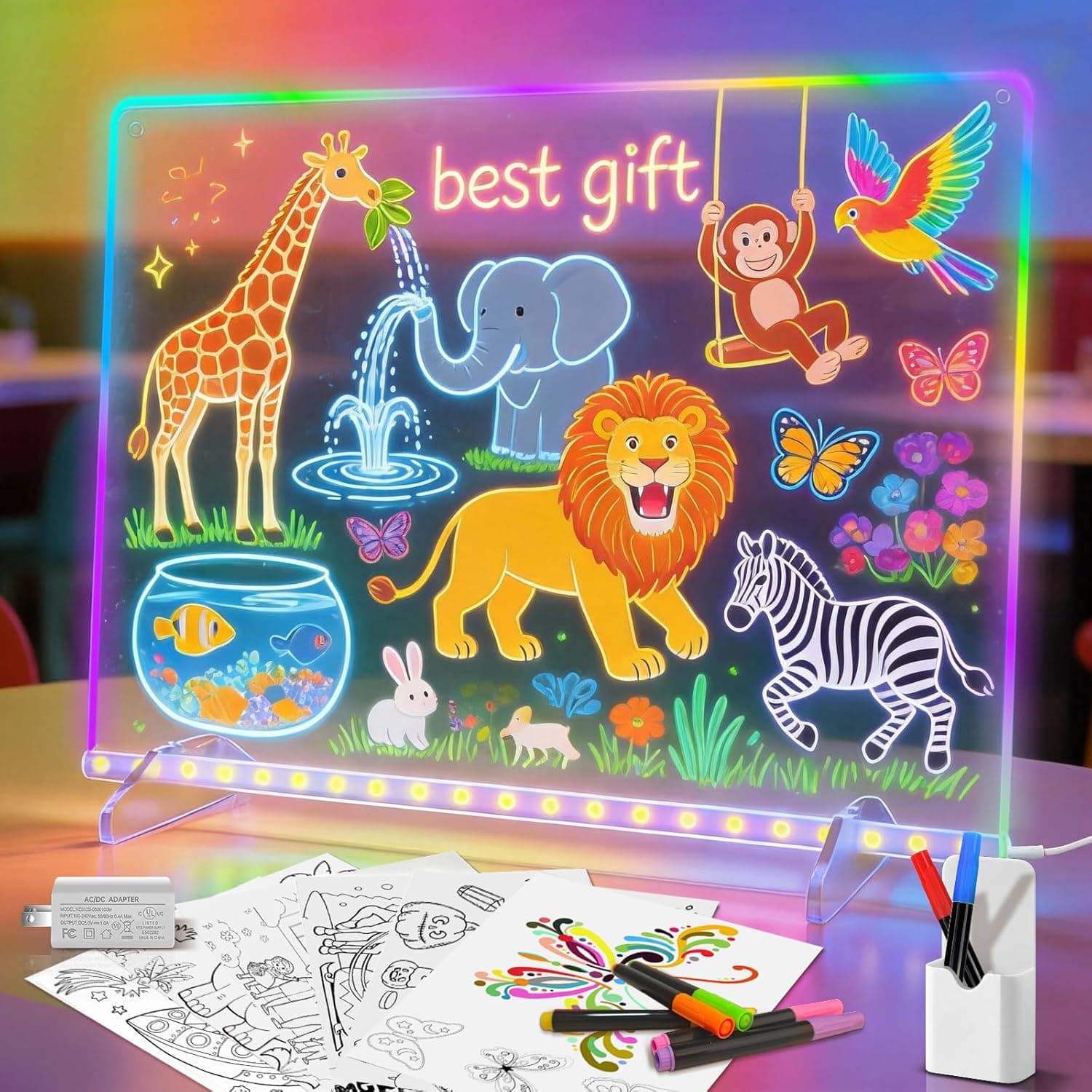 LED Glow Drawing Board for Kids