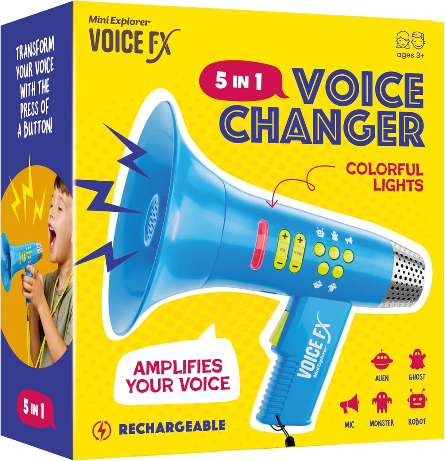 Kids Voice Changer Mic with Light-Up Fun