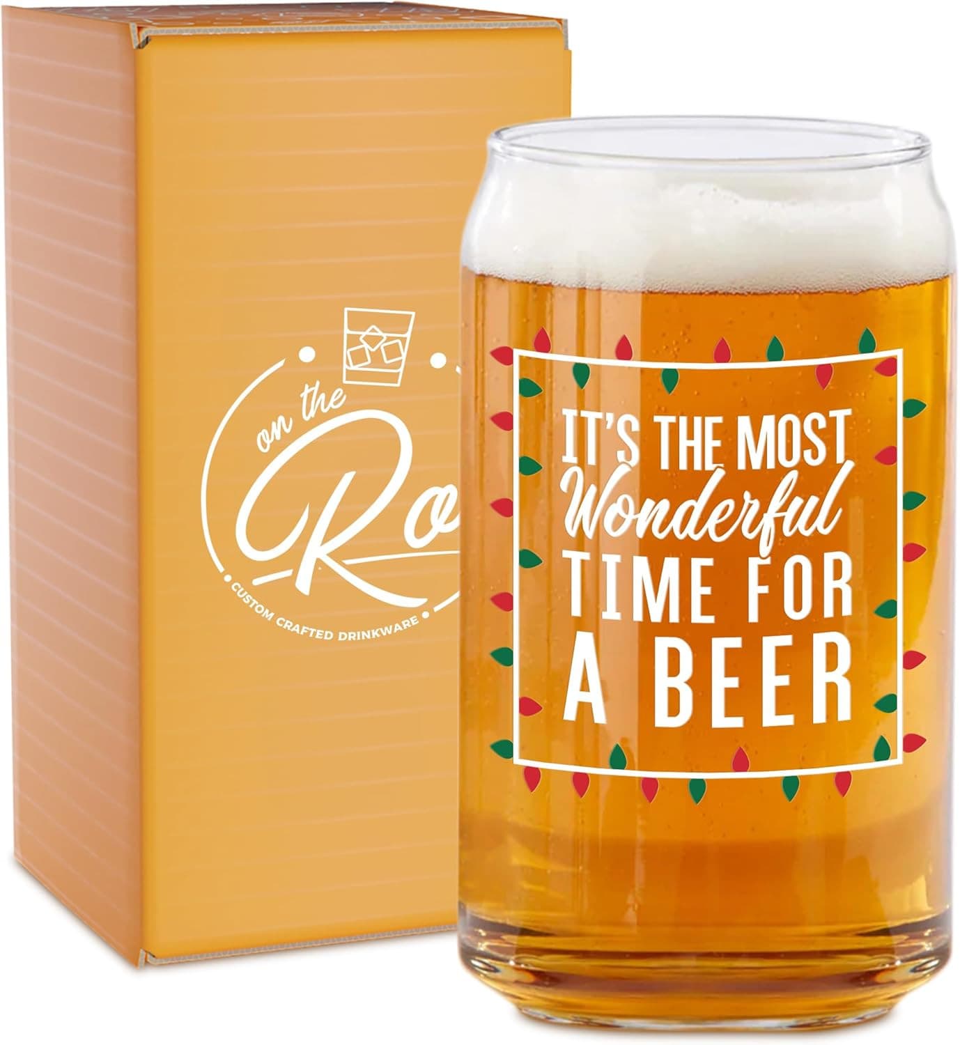 Most Wonderful Time for a Beer Glass (16 Ounce)