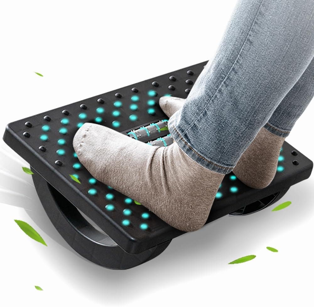 Rocking Under-Desk Footrest with Massage Roller - Image 1