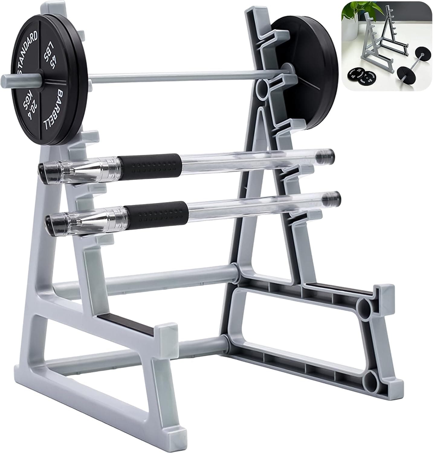 Squat Rack Barbell Pen Holder for Desk - Image 1