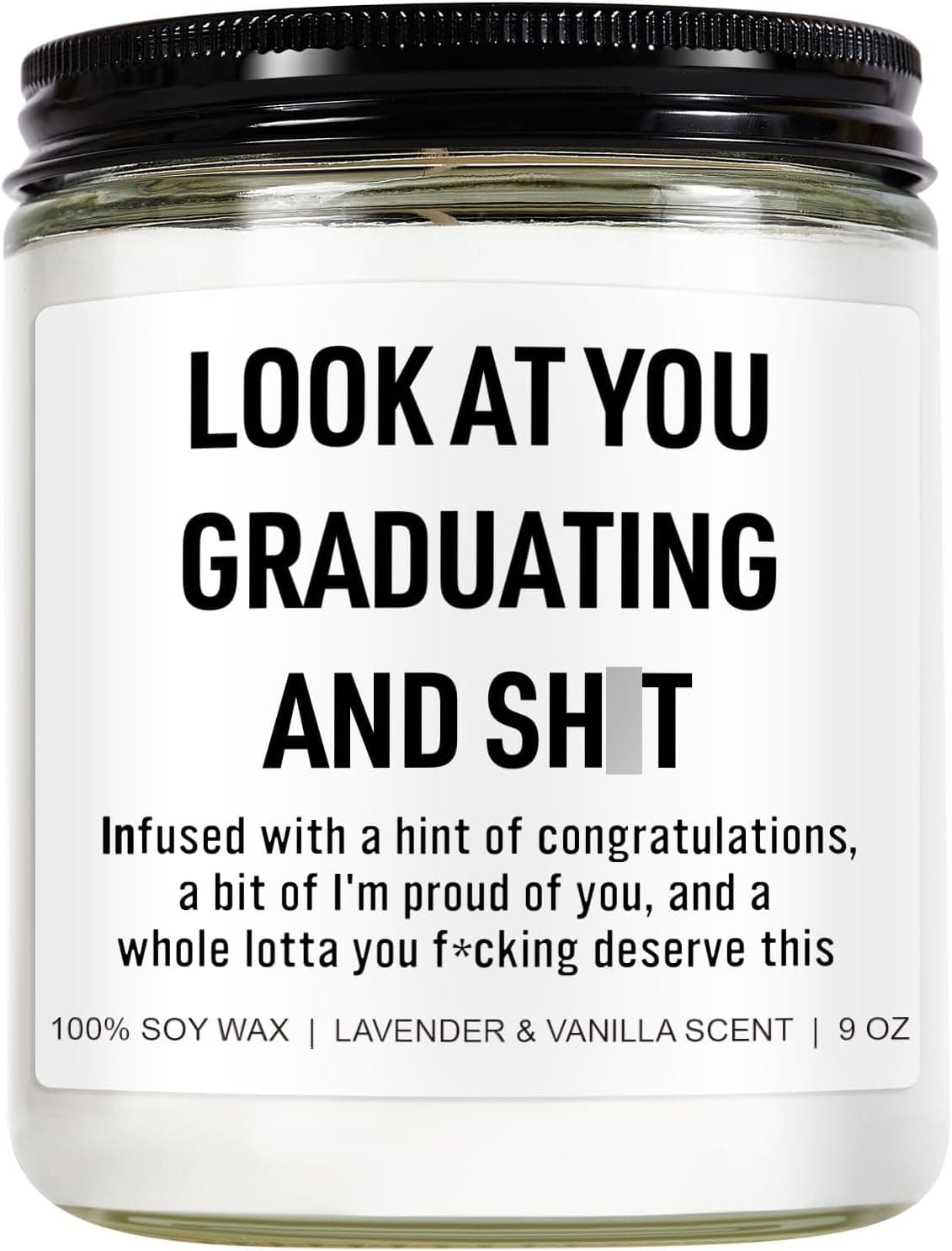 Funny Graduation Candle with Hilarious Message